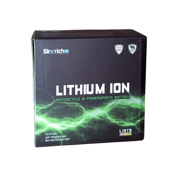 Bateria SkyRich Lítio – LIB7B – CCA 120A (YB12AL-A / YB12AL-A2)