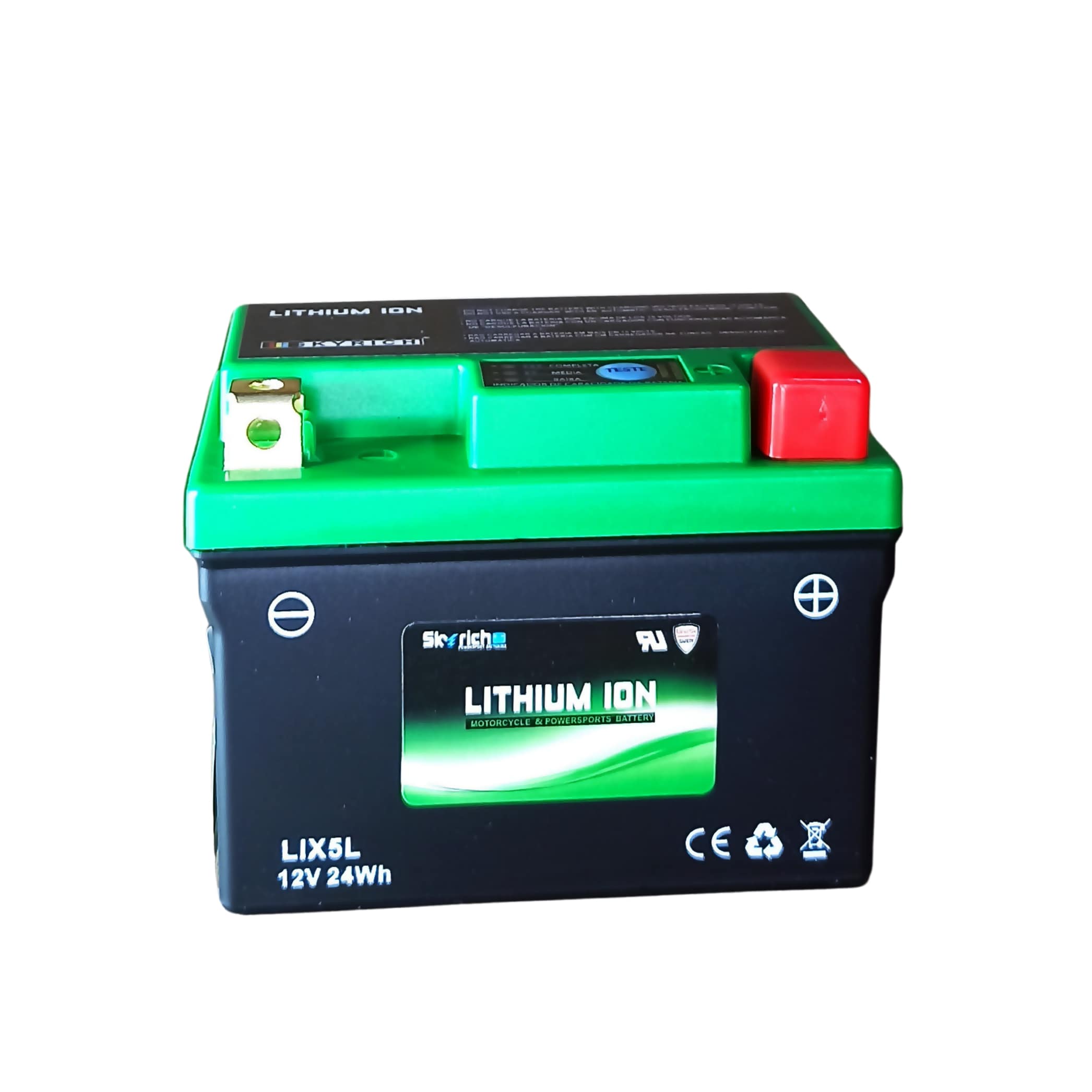 Bateria SkyRich Lítio – LIX5L – CCA 100A (YTZ6V / YTZ6S / YT5L-BS / YTX5L-BS / YTX5L / YTZ7S)