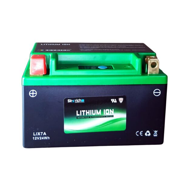 Bateria SkyRich Lítio – LIX7A – CCA 120A (YTX7A-BS / YTX7A / YTZ10S)