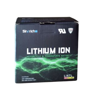 Bateria SkyRich Lítio – LIX7L – CCA 120A (YTZ7S / YTZ6V / YTZ6S / YT5L-BS / YTX5L-BS / YTX5L)