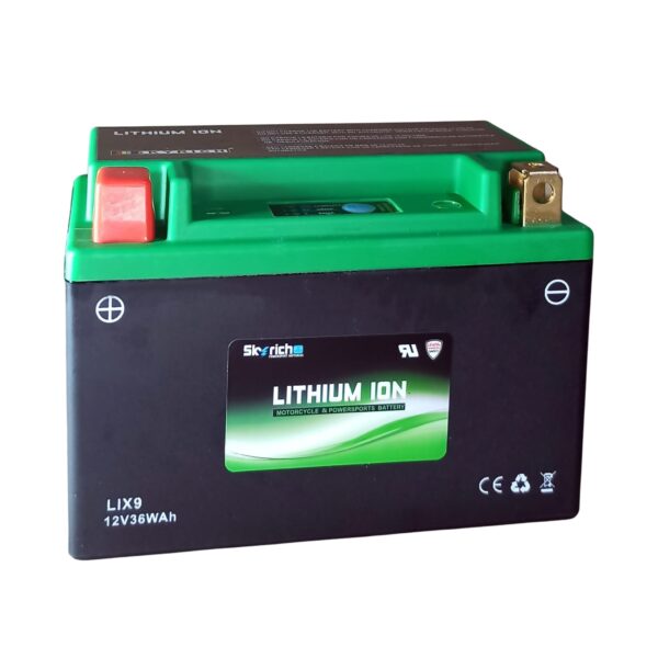 Bateria SkyRich Lítio – LIX9 – CCA 135A (YTZ14S / YTZ12S / YT12A-BS / YTX9-BS / YTX9)