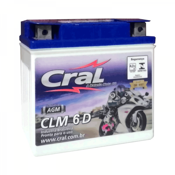 Bateria Cral Moto – CLM 6 D – 6 Ah