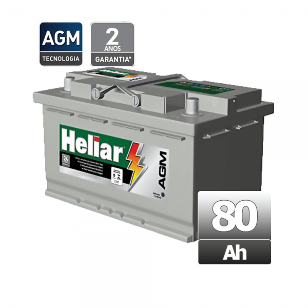 Bateria Heliar – AGM – AG 80KD – 80 Ah