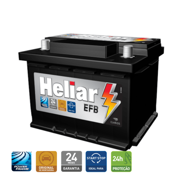 Bateria Heliar – EFB – HFB 60HD – 60 Ah