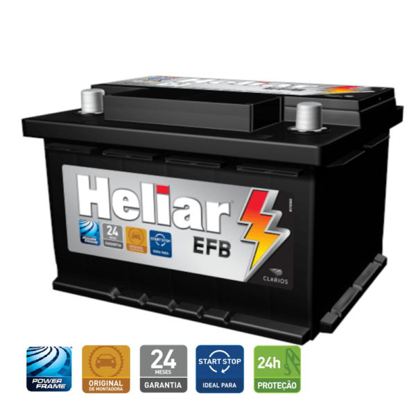 Bateria Heliar – EFB – HFB 72PD – 72 Ah
