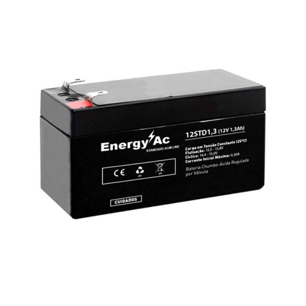 Bateria Energy-AC VRLA – AGM EAC-12STD1.3 – 12v 1.3 Ah