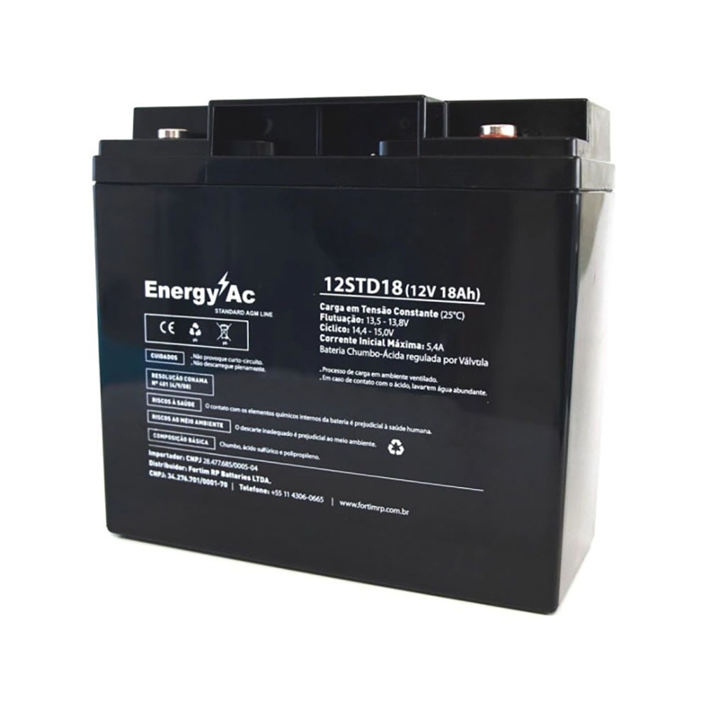 Bateria Energy-AC VRLA – AGM EAC-12STD18 – 12v 18 Ah