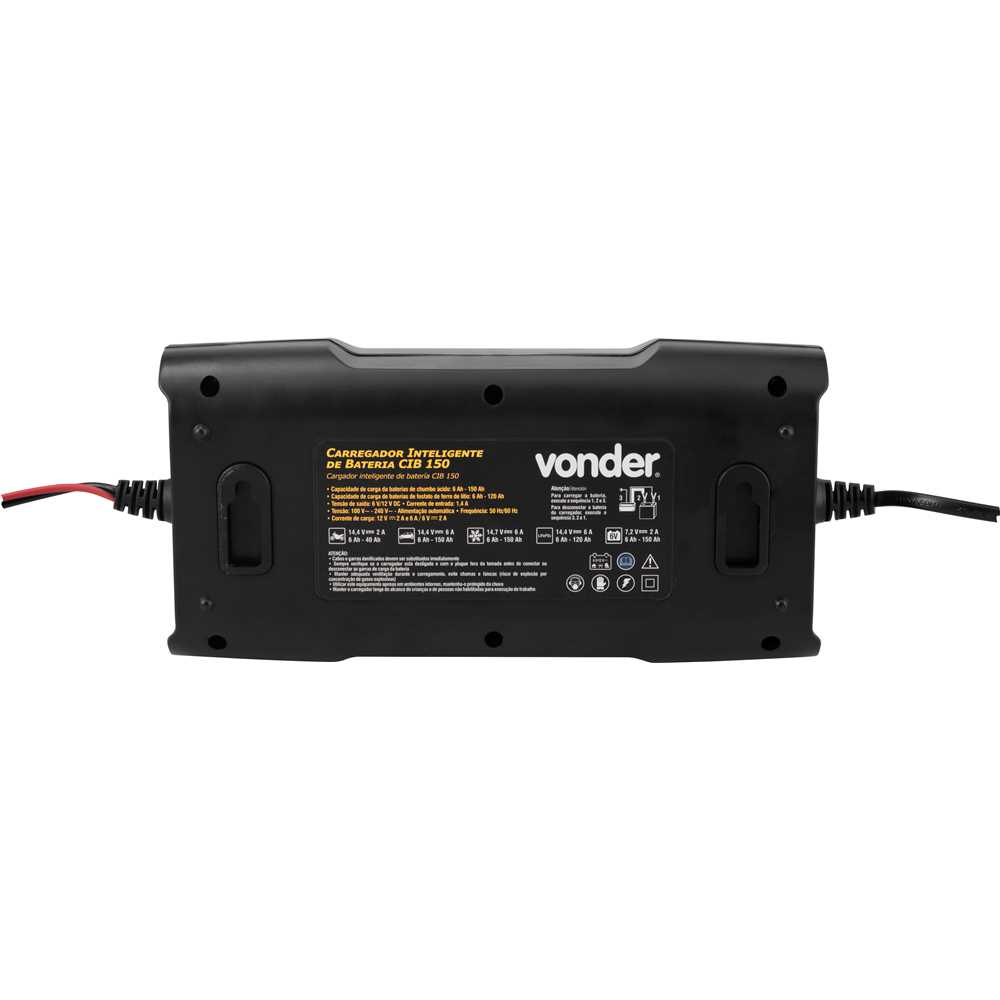 Carregador inteligente de bateria bivolt automático – CIB 150 – VONDER